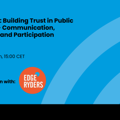 Online panel: Building Trust in Public Institutions – Communication, Governance and Participation